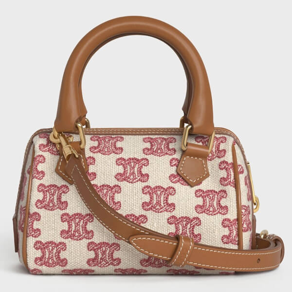 【直営店】CELINE★コピー TRIOMPHE テキスタイルのミニボストンバッグ 195112CS8.25VP