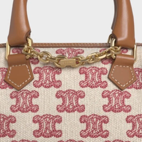 【直営店】CELINE★コピー TRIOMPHE テキスタイルのミニボストンバッグ 195112CS8.25VP