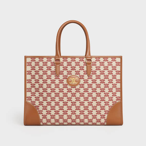 CELINE(セリーヌ) ★ 偽物 トリオンフ 刺繍 ホリゾンタル カバ トート 194342CS8.19BR 194342CS8.27FX 194342CS8.38NO