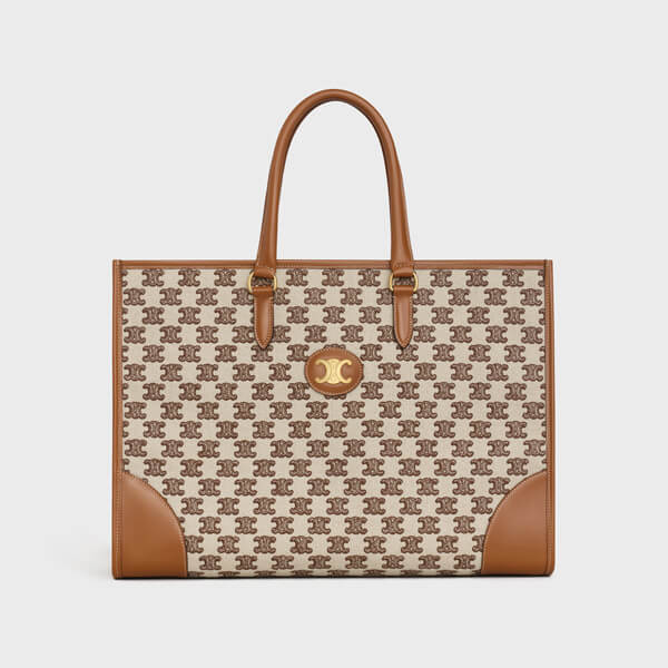 CELINE(セリーヌ) ★ 偽物 トリオンフ 刺繍 ホリゾンタル カバ トート 194342CS8.19BR 194342CS8.27FX 194342CS8.38NO