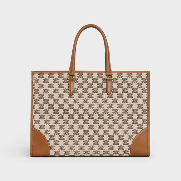 CELINE(セリーヌ) ★ 偽物 トリオンフ 刺繍 ホリゾンタル カバ トート 194342CS8.19BR 194342CS8.27FX 194342CS8.38NO