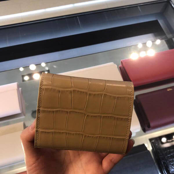 CELINE 2021【新作】コピー スモール トリフォールド クロコダイル 財布10B573BFY.03DT