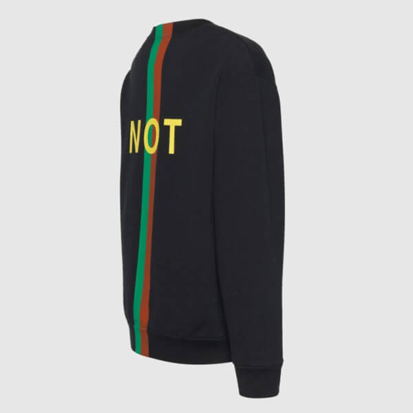 グッチ スウェットシャツ コピー 21AW◇GUCCI "FAKE/NOT" プリント 635847 XJCXY 1082