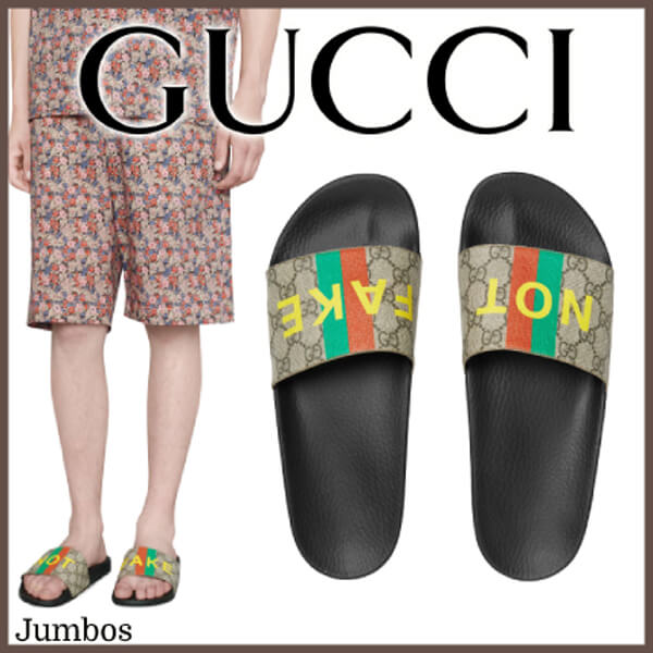 GUCCI FAKE NOT 偽物★20/21秋冬 グッチ サンダル SLIDE SANDAL 636344 2GC00 8252