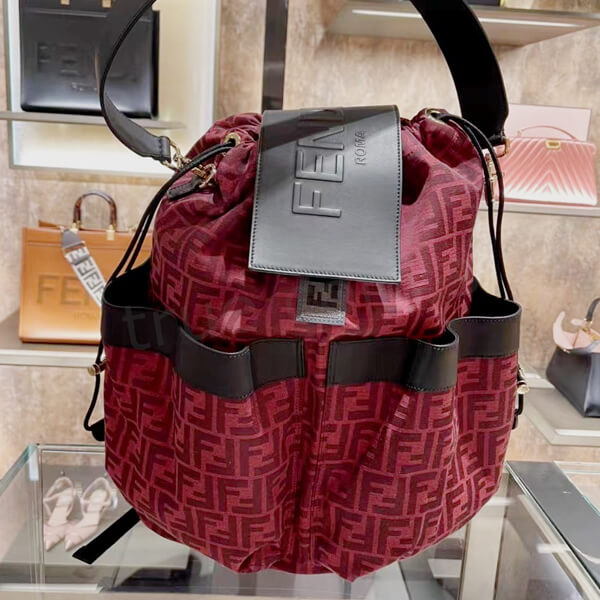フェンディ リュック コピー FENDI 21SS 春節限定 FFモノグラム ファブリック バックパック 7VZ056A9ZLF1DZ7