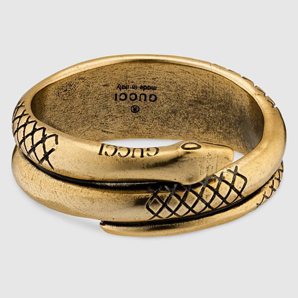 【GUCCI】偽物 メタリックエフェクトレジンのスネークブレスレット 650632JEW00 8007