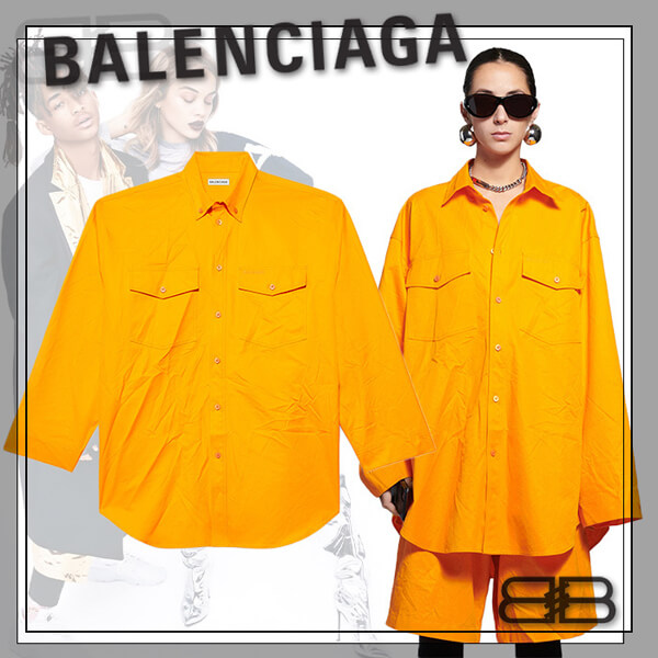 BALENCIAGA◆バレンシアガ◆スーパーコピー OVERSIZE ボタンダウンシャツ 658806TKP077541