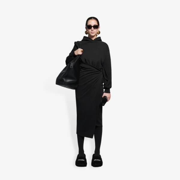 ◆BALENCIAGA◆バレンシアガ◆偽物EASYWRAP フーデッドドレス 659077TJV441000