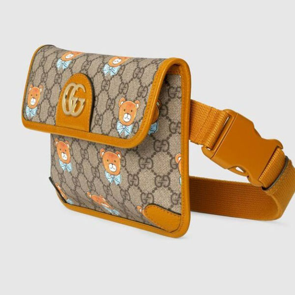 GUCCI★EXO-KAIxGucci スーパーコピー限定品 ベアプリント レザーベルトバッグ 647817 2YVBG 8695