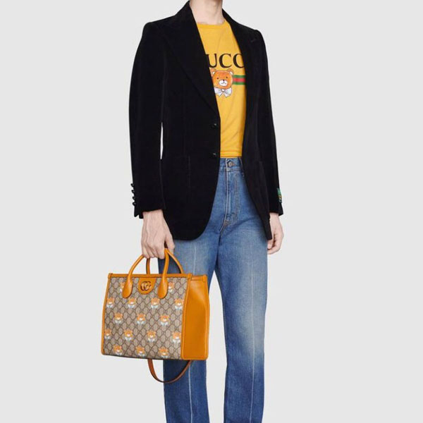 GUCCI★EXO-KAIxGucci コピー限定品 ベアプリント レザー2WAYバッグ 660531 2YVAG 8695