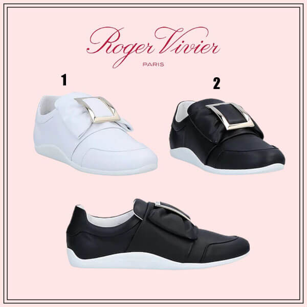 Roger Vivier ロジェ ヴィヴィエ スーパーコピー リボンスニーカー 白 黒 21032306