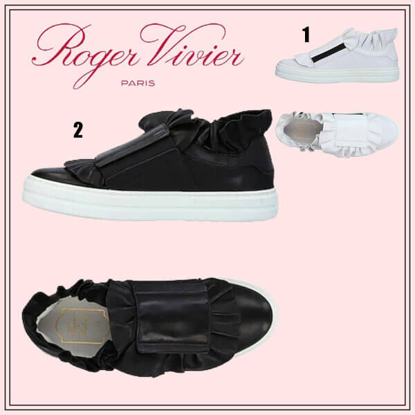 Roger Vivier ロジェ ヴィヴィエ コピー フリルスニーカー 白 黒 21032307