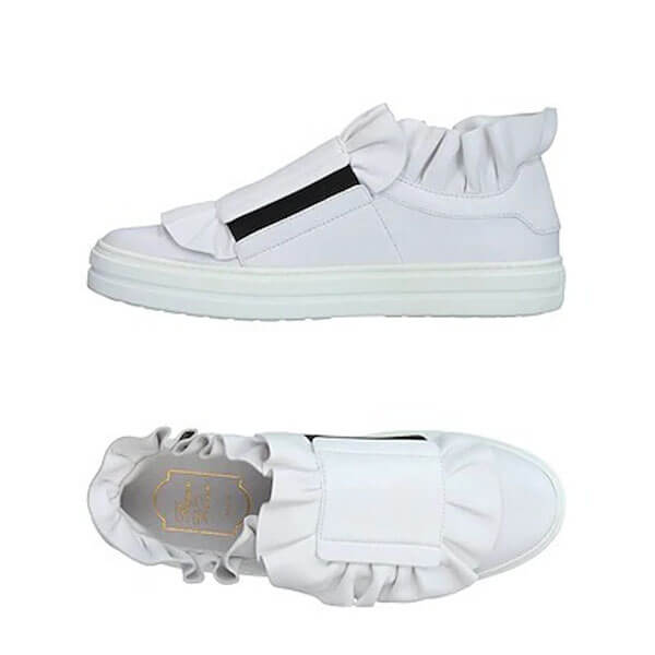 Roger Vivier ロジェ ヴィヴィエ コピー フリルスニーカー 白 黒 21032307