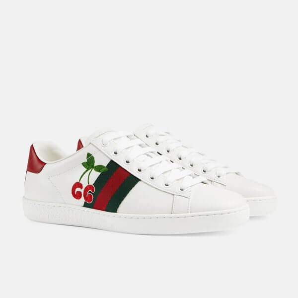 GUCCI スーパーコピー エース チェリー付き ウィメンズ スニーカー 653135 1XG60