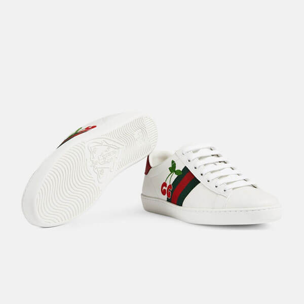 GUCCI スーパーコピー エース チェリー付き ウィメンズ スニーカー 653135 1XG60