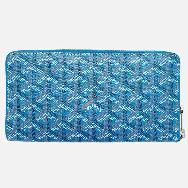 ★GOYARD/ゴヤール 偽物★シルバー×ジップ長財布×ブルー★新作★ 21032509