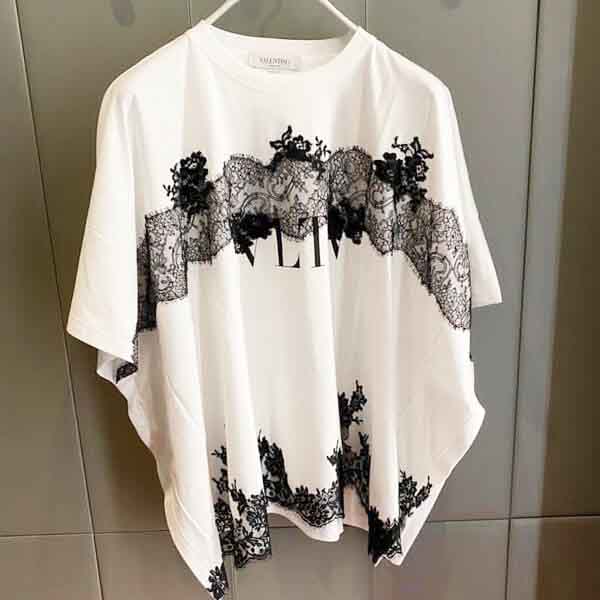 VIP★優待価格【VALENTINO】VLTN コットンジャージー Tシャツ コピー 白VB3MG11B66C