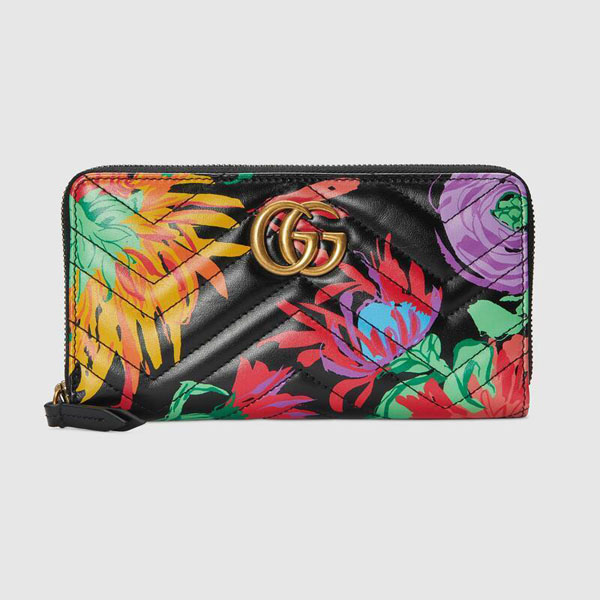 グッチ ケンスコット 偽物 GUCCI GG Ken Scott マーモント ボタニカルプリント 長財布◆443123 UAIDE 1056