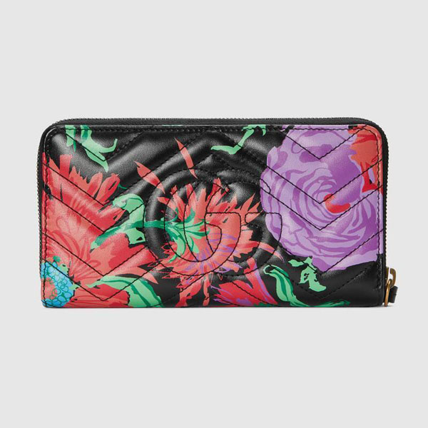 グッチ ケンスコット 偽物 GUCCI GG Ken Scott マーモント ボタニカルプリント 長財布◆443123 UAIDE 1056