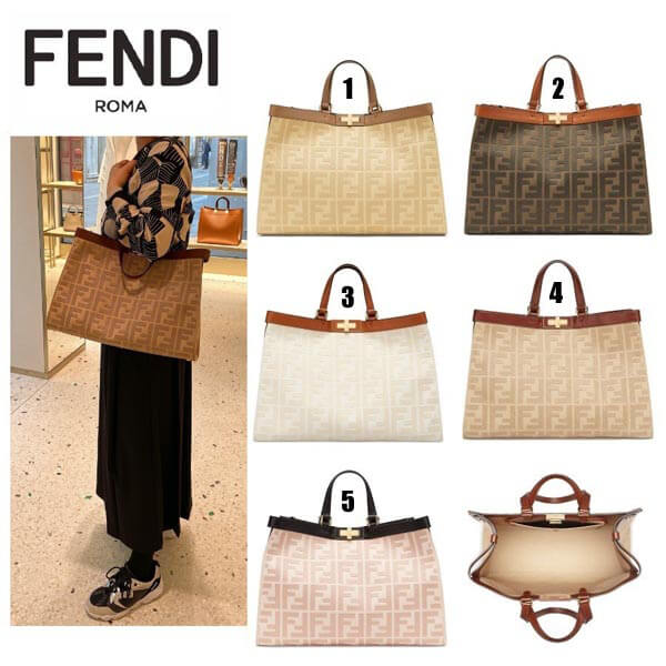 関税込☆フェンディ 偽物☆PEEKABOO 2WAY キャンバス トート