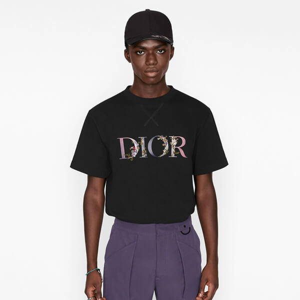 大人気新作!ディオール スーパーコピー◆オーバーサイズ コットンTシャツ DiorFlowers 113J686A0554_C084