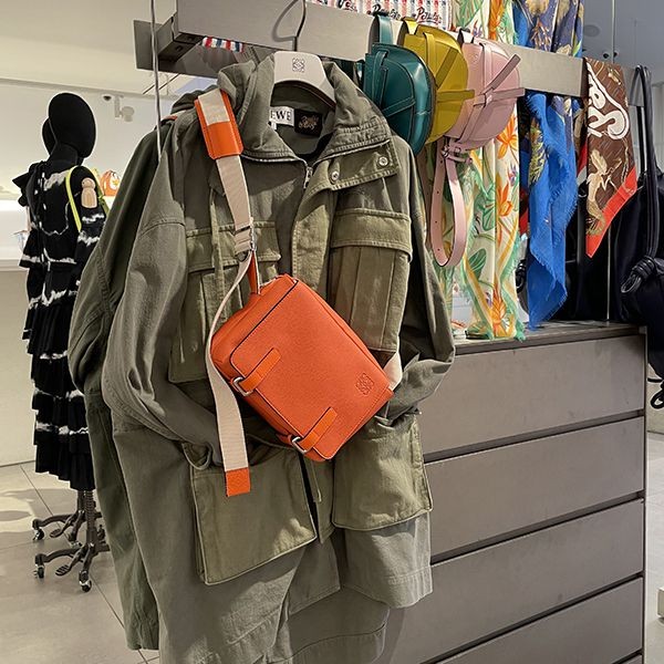【新着】LOEWE コットンのラップスカート セール】[新色追加][低身長サイズ有]コットンリネンラップ風