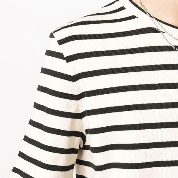 大人気☆【JIL SANDER】ストライプコットンTシャツ ジルサンダー Tシャツ コピー】ストライプ コットン Tシャツ