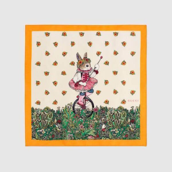 限定コラボ☆グッチ×ヒグチユウコ 偽物 コットンブランケット