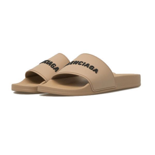 Balenciaga◆足元に存在感*ゴールドロゴ*プールスライドサンダル BALENCIAGA - BALENCIAGA バレンシアガ サンダル プールスライド