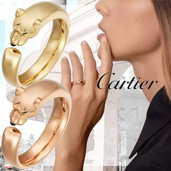 関税込【カルティエ】パンテール ドゥ カルティエ リング 2色 即納【Cartier】 パンテール ドゥ カルティエ リング 2色 関税込