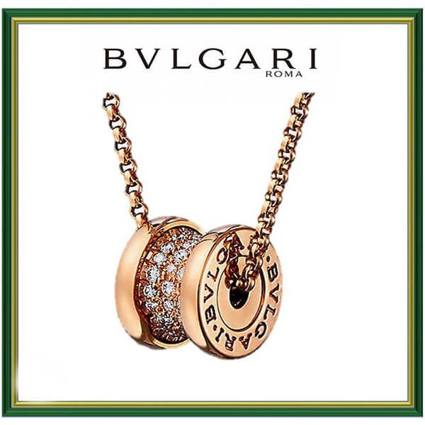 ブルガリ ネックレス ビーゼロワン 18KWHGD ダイヤモンド 国内 BVLGARI ブルガリ B-zero1 ビーゼロワン ダイヤモンド