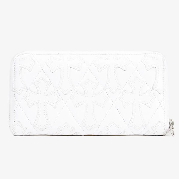 国内発送 CHROME HEARTS CROSS LONG WALLET 長財布 選べる2色 クロムハーツ 財布（Chrome Hearts）REC F ZIP＃2 キルティング