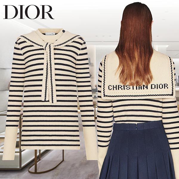 DIOR ボーダー　ニット