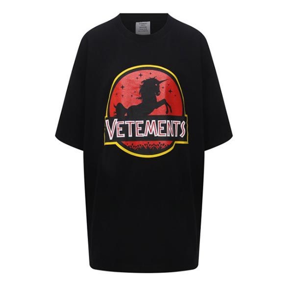 VETEMENTS ユニコーン Tシャツ 白 GARDEROBE 22SS VETEMENTS｜ヴェトモン Double Unicorn T-shirt ロゴ ダブル