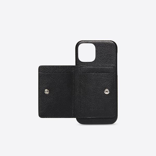 美品 BALENCIAGA スマホケース iPhone13 バレンシアガ iphone13/13proケース レザー BALENCIAGAロゴ