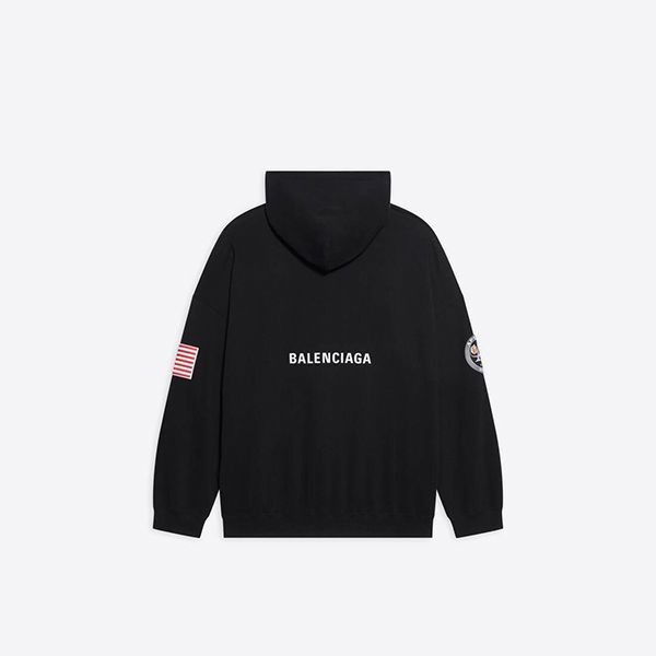 【関税込み】Balenciaga ブラック カットオフ フーディ BALENCIAGA バレンシアガ Oversized Leather Hoodie シープ