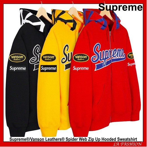 Supreme x バンソンレザーズ コラボ スパイダー フード パーカー シュプリーム x バンソンレザーズ コラボ スパイダー フード