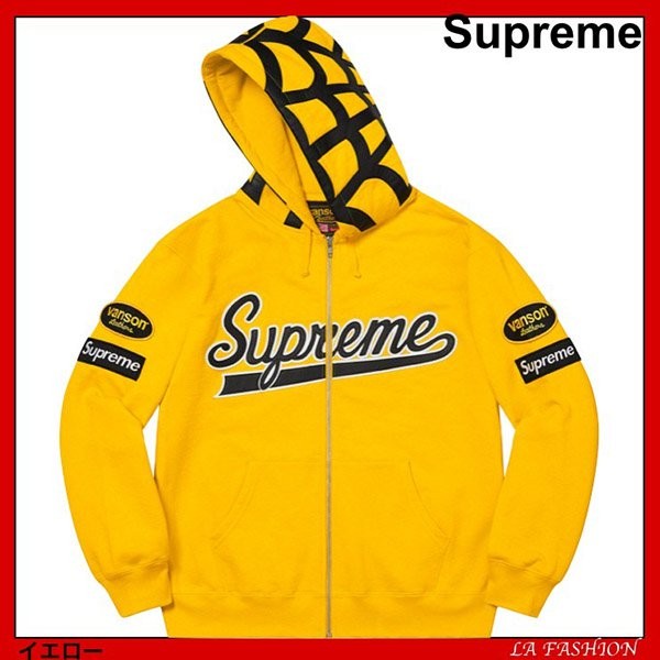 Supreme x バンソンレザーズ コラボ スパイダー フード パーカー Supreme x Vanson Leathers Spider ジップ パーカー | レッド