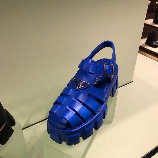 PRADA【入手困難】お洒落★ラバー サンダル★ 全種 全色 PRADA サンダル 1X857M 3LKK ラバー ストラップ(505977170