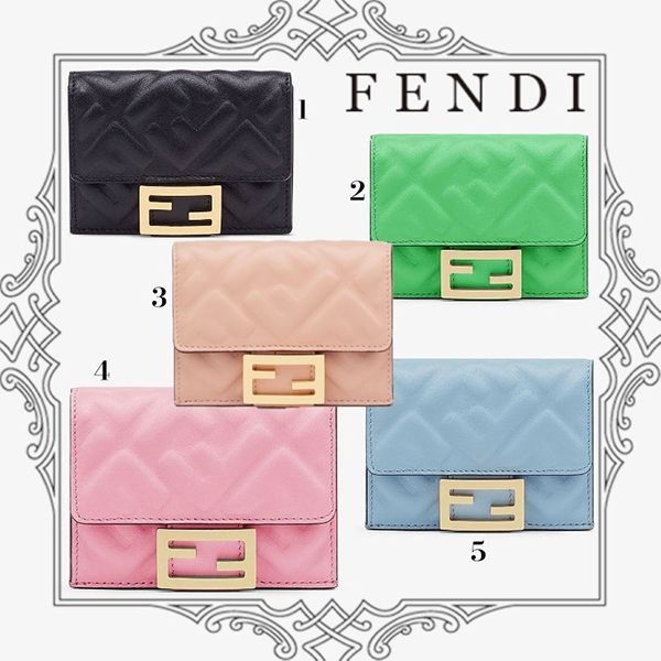 フェンディ マイクロ ナッパレザー 三つ折り財布 5色