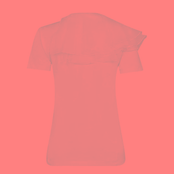 関税送料込★MaxMara コットンTシャツ 関税送料込 マックスマーラ Tシャツ コピー シルクフリル