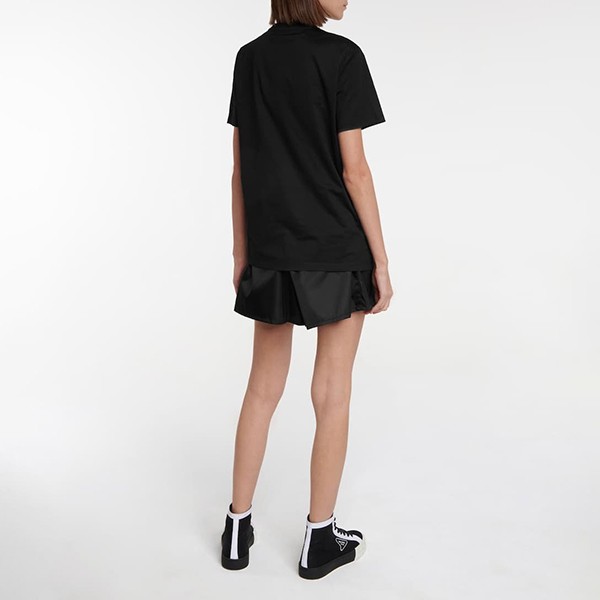 スキニーパンツと◎[プラダ]トライアングルロゴ コットンTシャツ 7687200600.jpg