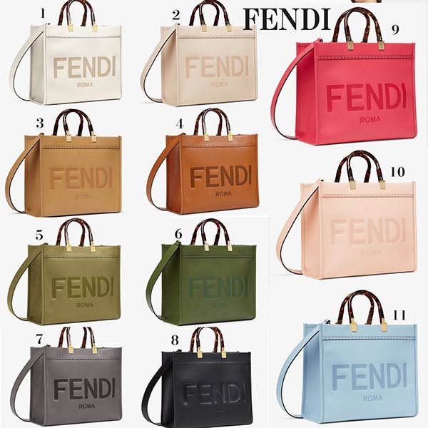 正規店買付【FENDI】サンシャイン キャンバス トートバッグ フェンディ春夏 Sunshine Shopper FENDIトートバッグコピー