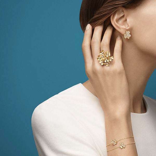 ヴァンクリーフ＆アーペル K18PG ダイヤモンド フリヴォル ピアス フリヴォル Van Cleef & Arpels ヴァンクリーフ&アーペル