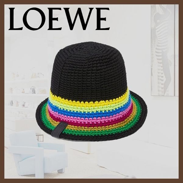 ロエベ　ハット バケットハット (キャンバス＆カーフ) ベージュ - LOEWE