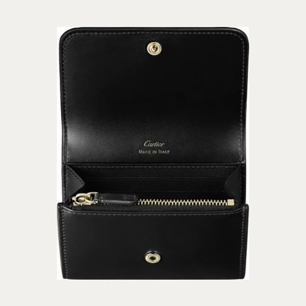 海外希少 Cartier マスト ドゥ カルティエ コンパクトウォレット カルティエ】即対応 マスト ドゥ カルティエ ミニウォレット