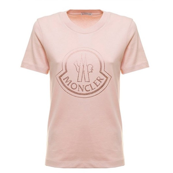 < MONCLER >モンクレール・ロゴ・クリスタルTシャツ MONCLER/クリスタルロゴTシャツ