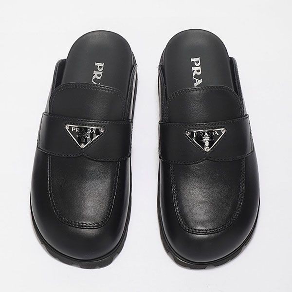 関税負担なし プラダ レザーサボサンダル 偽物 MULE SLIDE