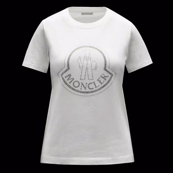 ＜ MONCLER ＞モンクレール・ロゴ・クリスタルTシャツ MONCLER／クリスタルロゴTシャツ