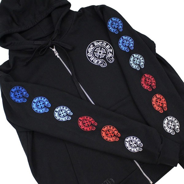 【CHROME HEARTS】マルチカラー ホースシュー ZIPUP パーカー クロムハーツ マルチカラー ホースシュー ジップパーカー Black